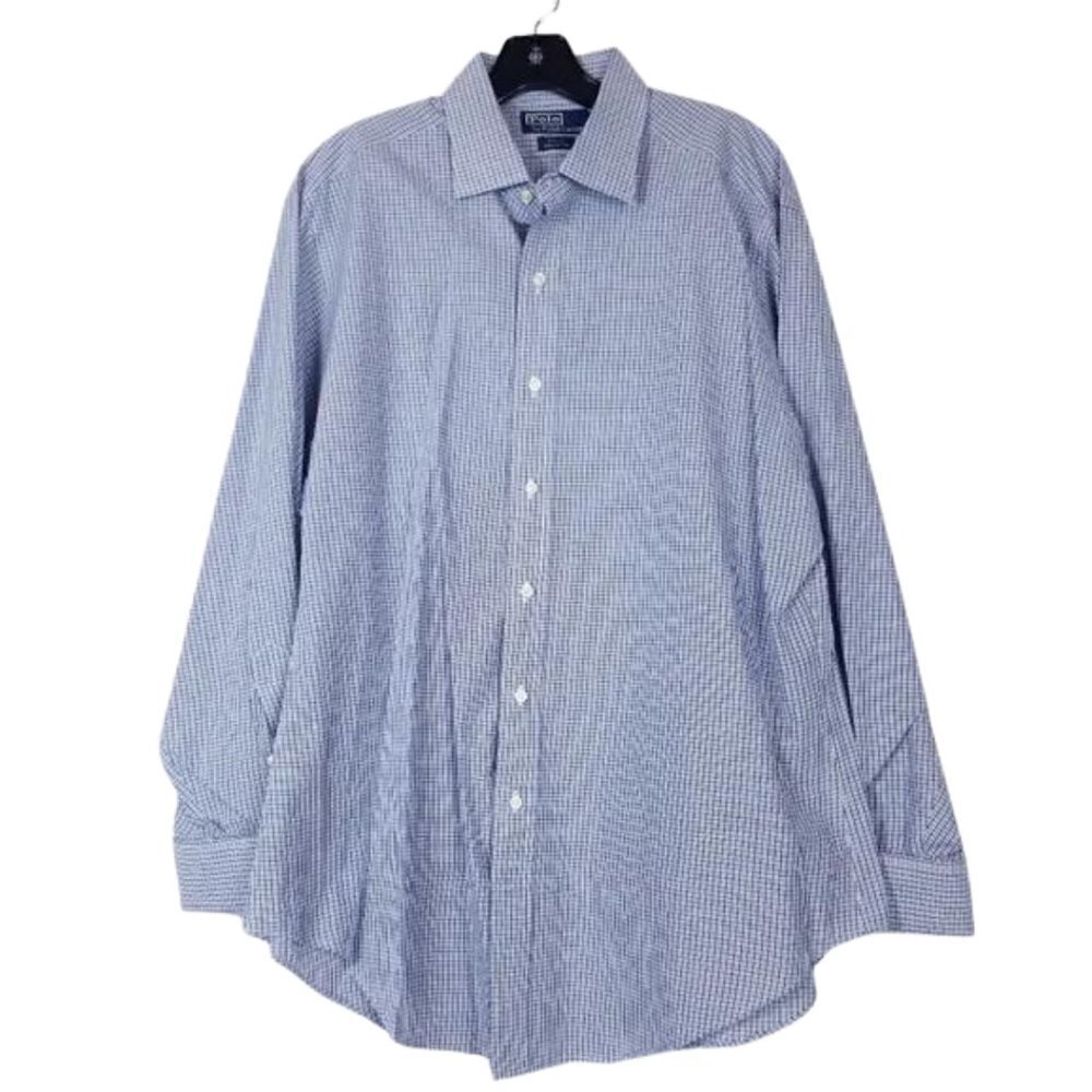 Ralph Lauren Polo Blue Plaid Button Down S…